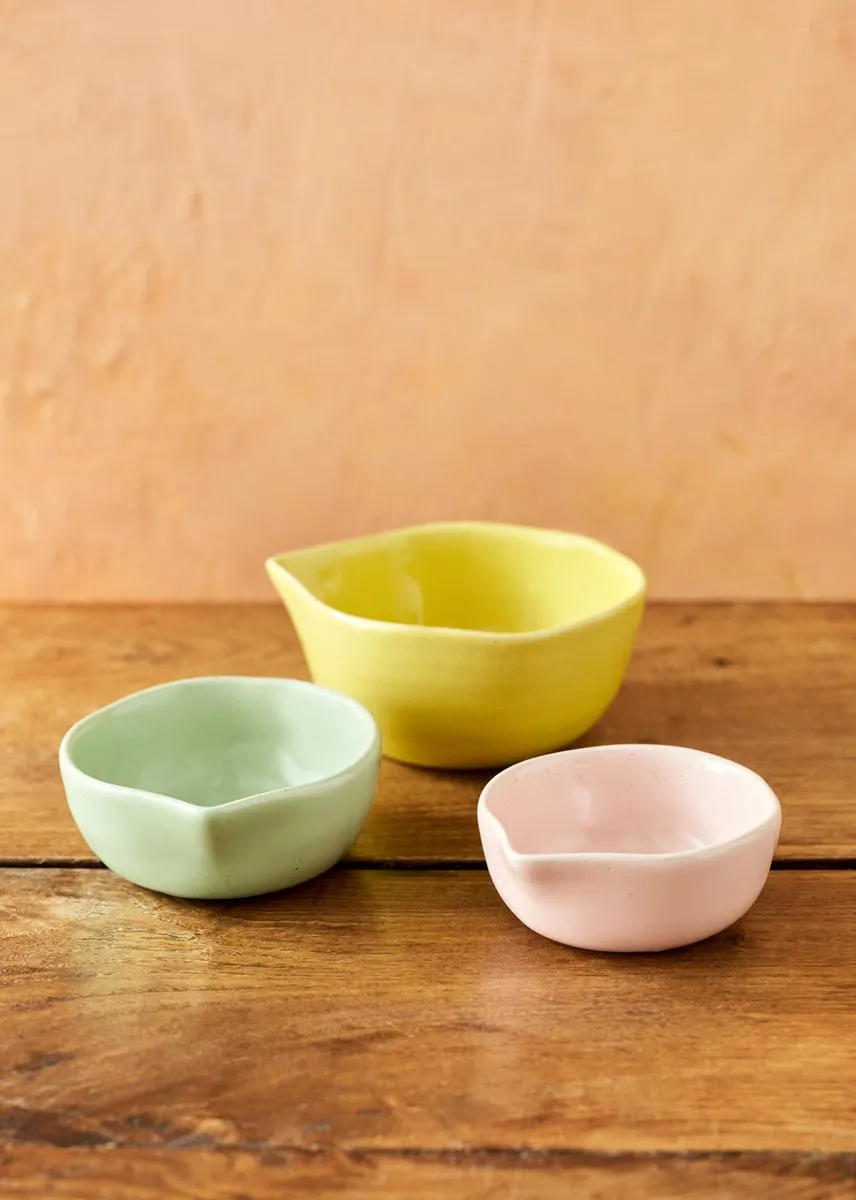 Jamie Oliver Pinch-Me Pots Kommen - Set van 3 Stuks - Keramiek
