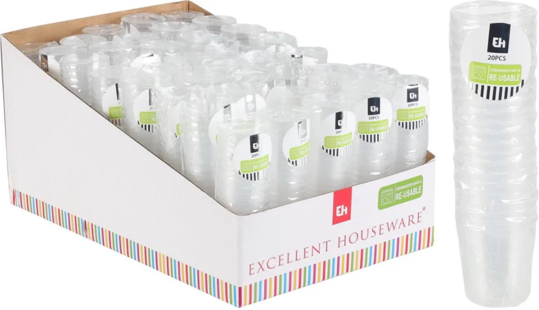 Excellent Houseware Shotglazen 30ml - 20 Stuks - Transparant