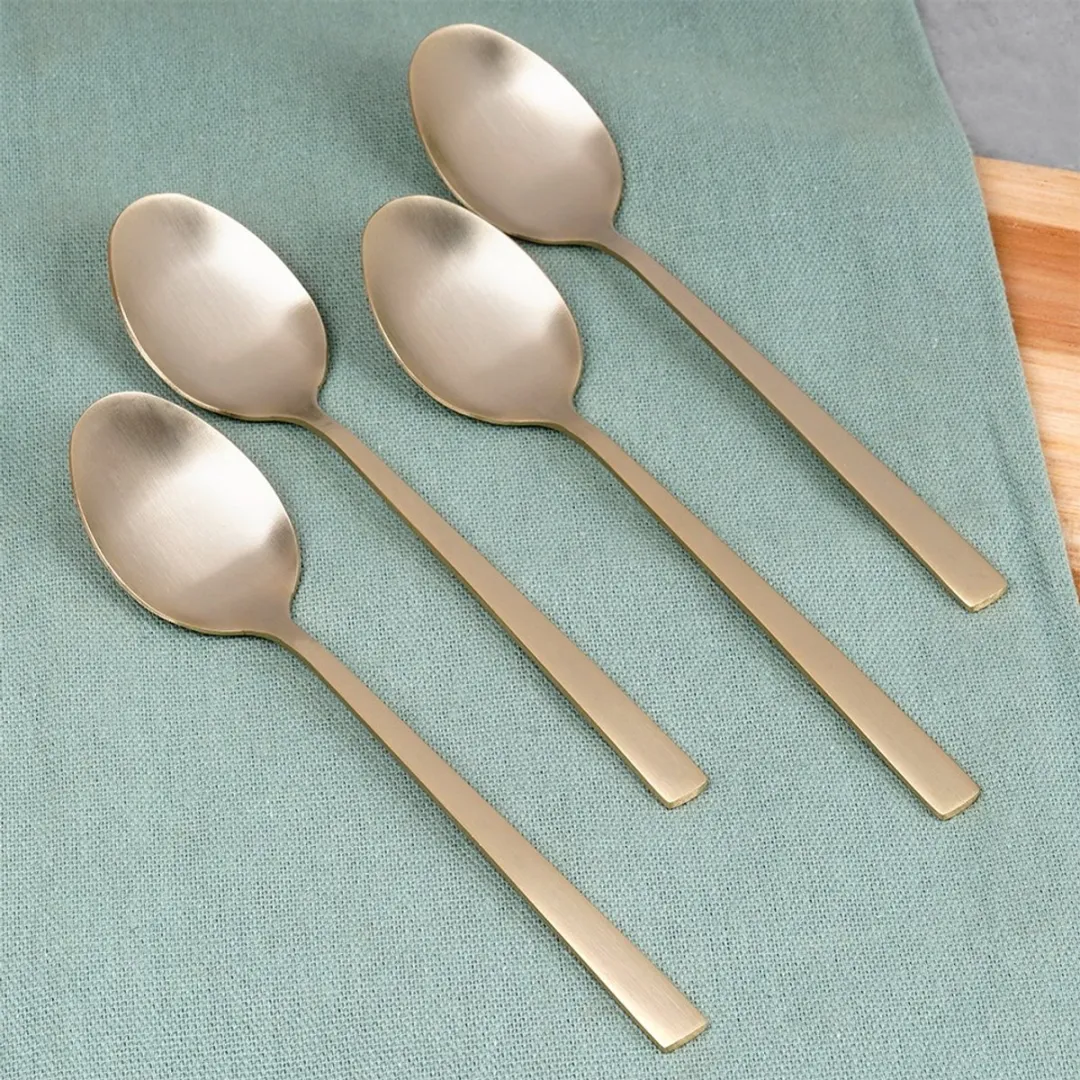 Excellent Houseware Theelepels Goudkleurig - 4 Stuks