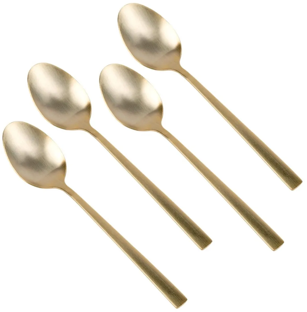 Excellent Houseware Theelepels Goudkleurig - 4 Stuks