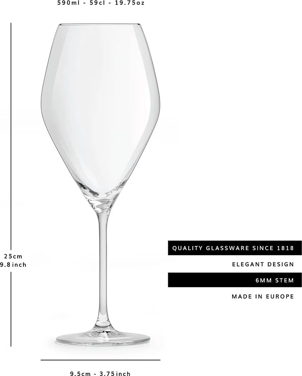 Libbey Iduna Collection Wijnglazen - 6 Stuks - Ø9.5cm