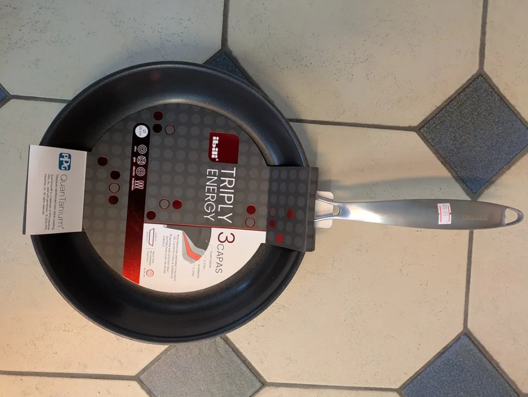 Ibili Triply 28cm Koekenpan - RVS/Zwart - 28cm