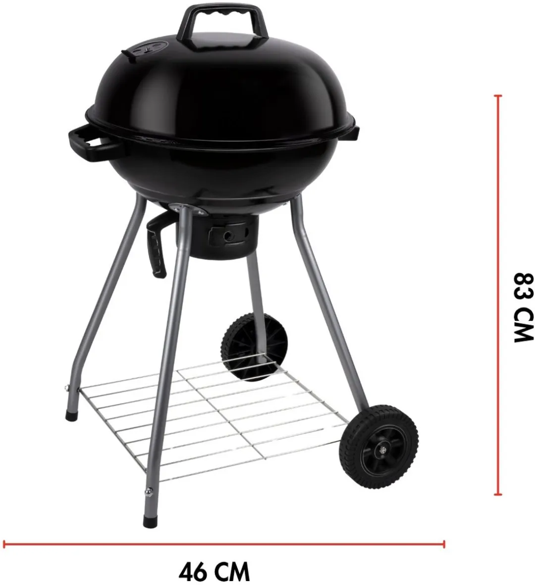 Alpina Kogelbarbecue Ø45cm - Houtskool - Zwart