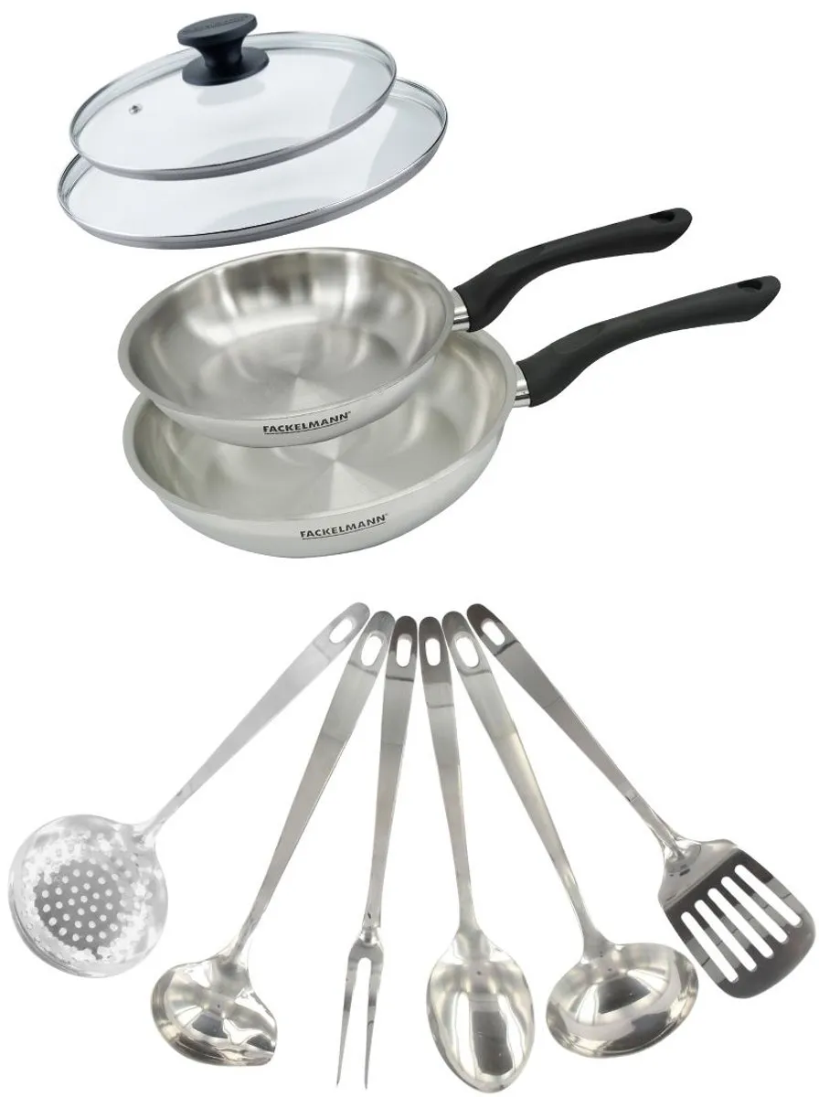 Fackelmann 2-delige Roestvrijstalen Pan Set 20/24cm