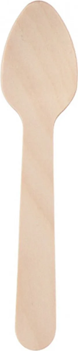Alpina Houten Theelepels 11cm - 50 Stuks