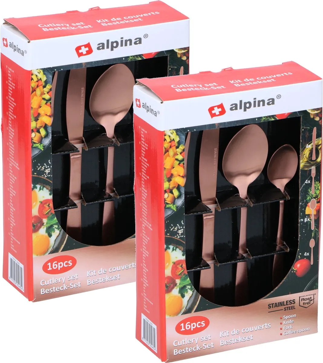 Alpina Bestekset 32-delig - 8 Personen - Koper