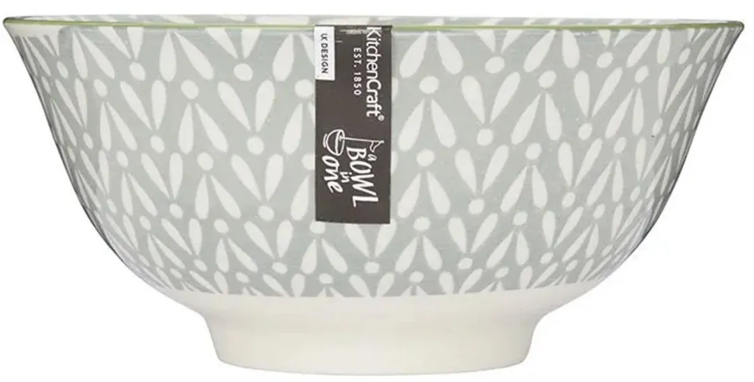 KitchenCraft Kom Tile 15,7x7,5cm Lichtgrijs - afbeelding 6 van 6