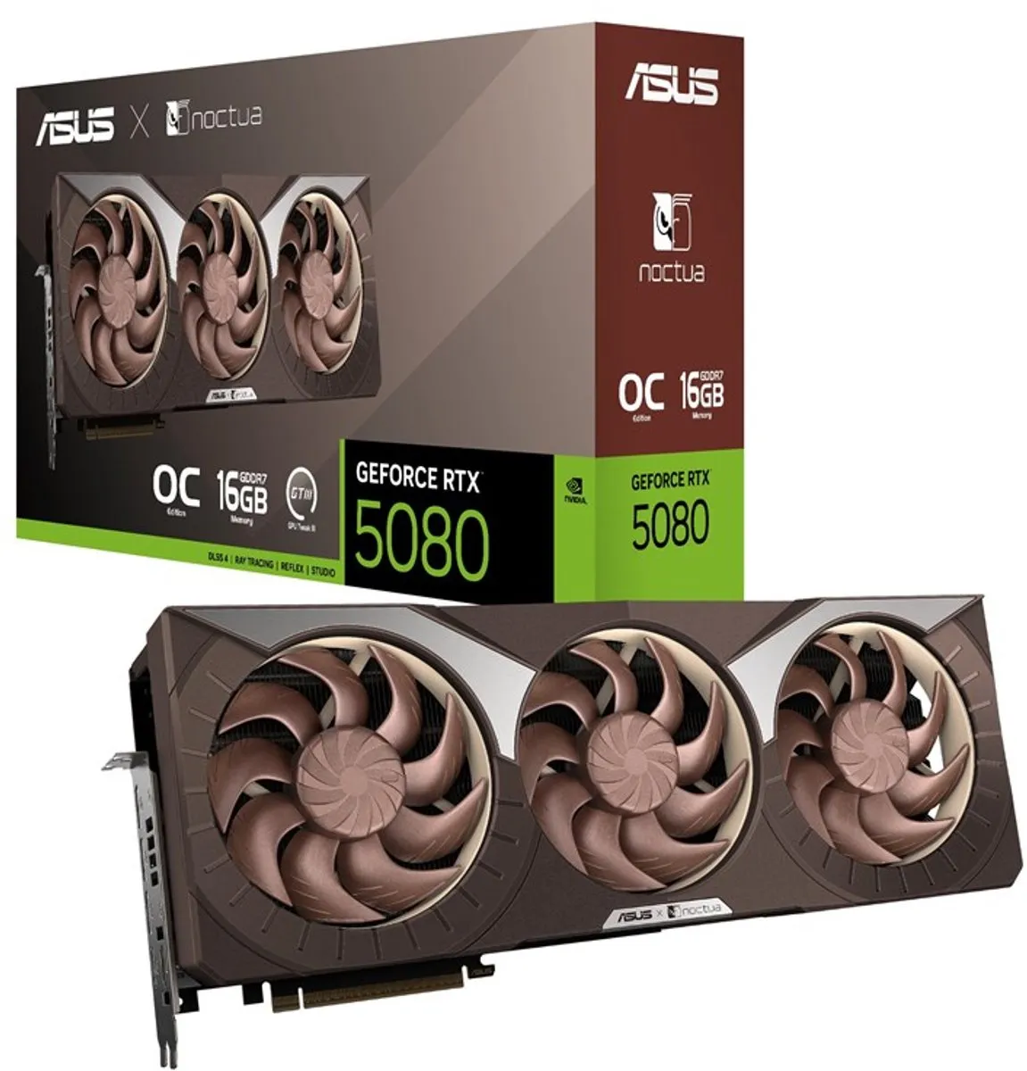 ASUS Noctua NVIDIA GeForce RTX5080 O16G Videokaart 16GB