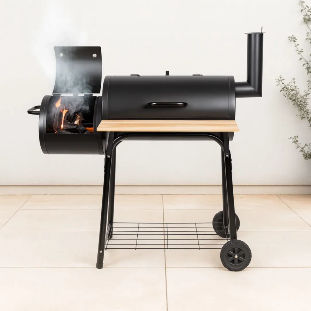 Alpina Smokerbarbecue 104x58x114cm - Zwart
