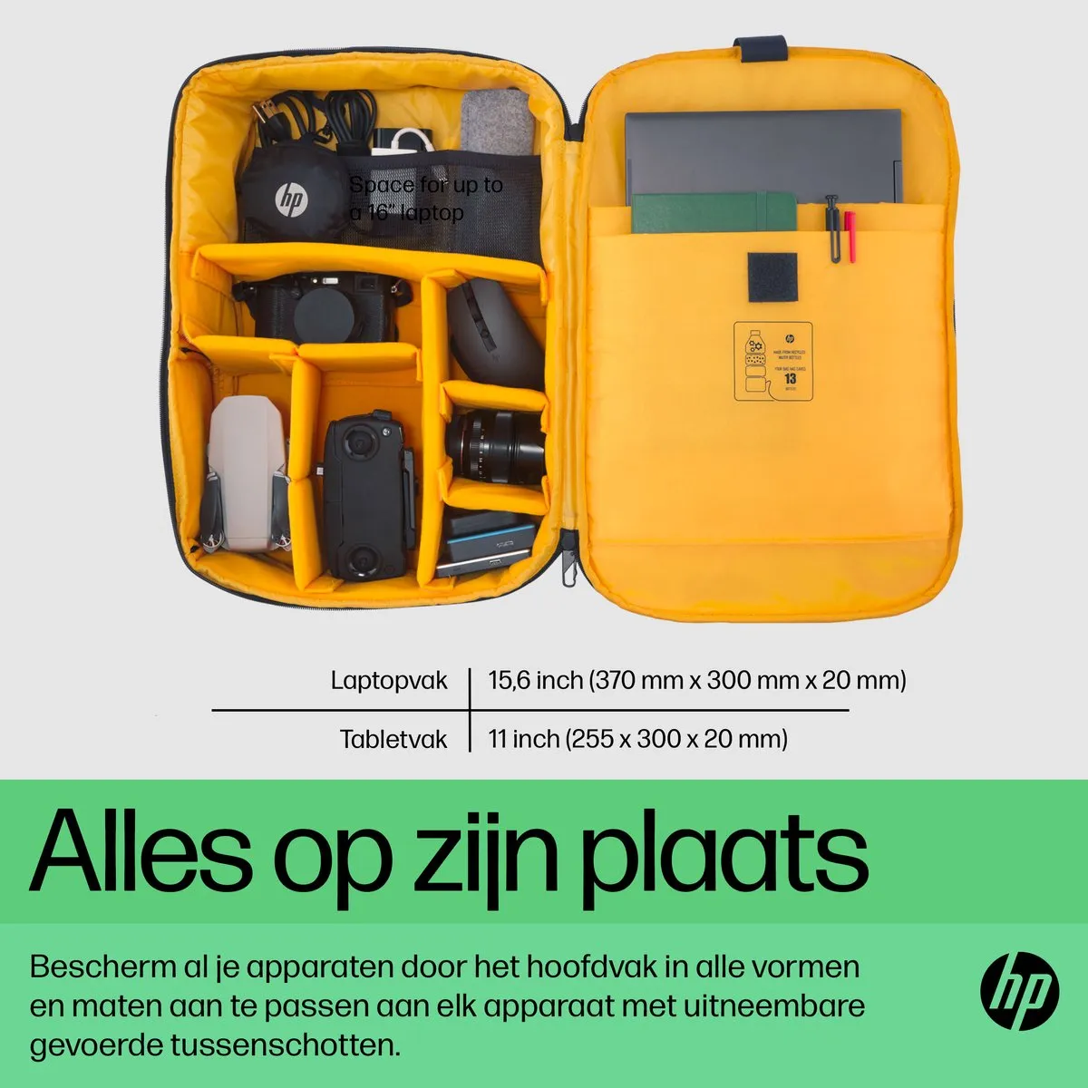 HP Creator 16,1-inch Laptop Backpack 6M5S3AA - Blauw - afbeelding 2 van 6