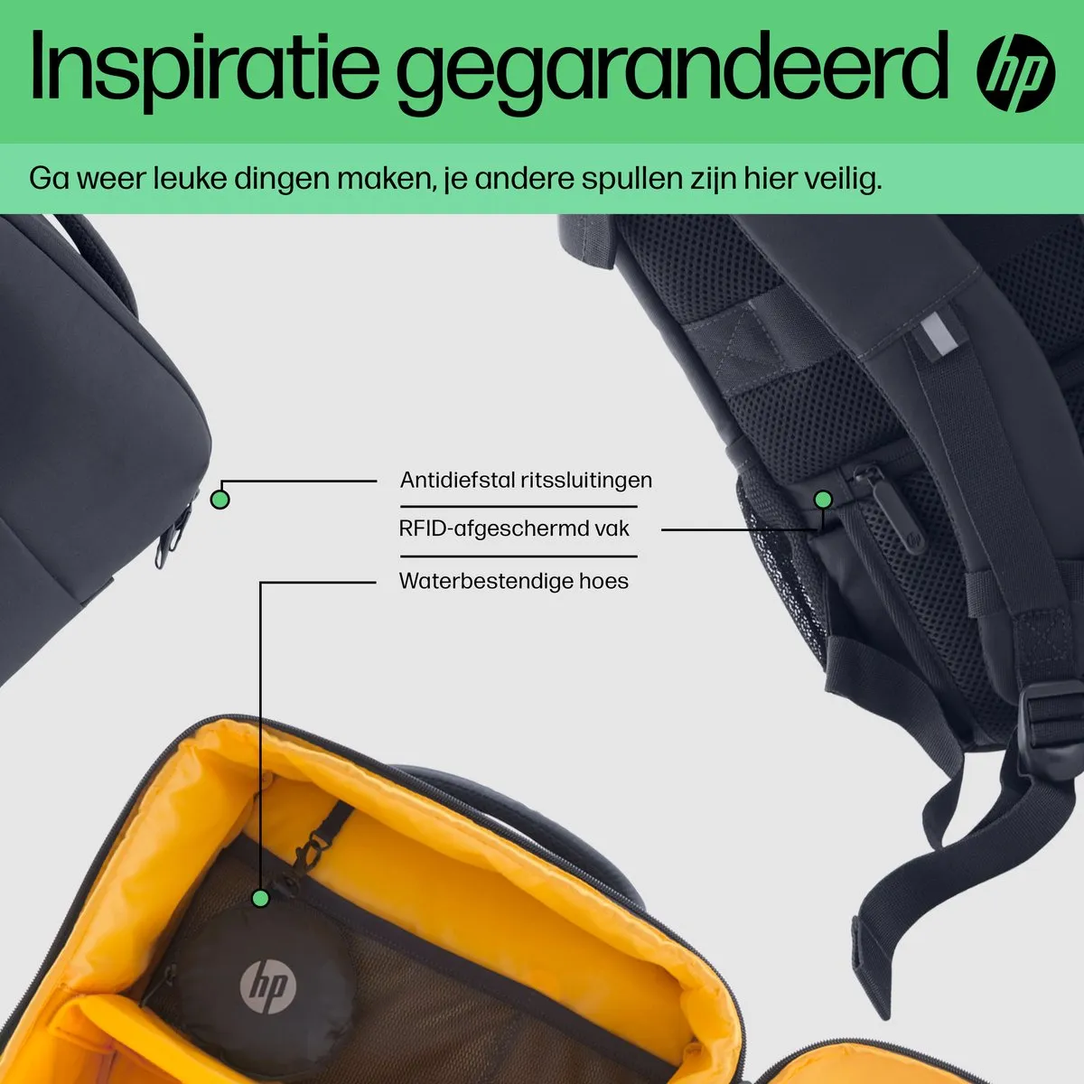 HP Creator 16,1-inch Laptop Backpack 6M5S3AA - Blauw - afbeelding 5 van 6