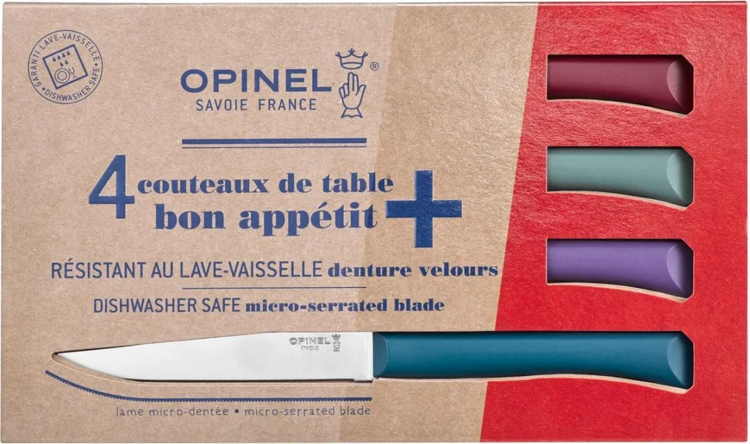 Opinel N°125 Bon Appétit+ Tafelmessenset 4-delig - Multicolor