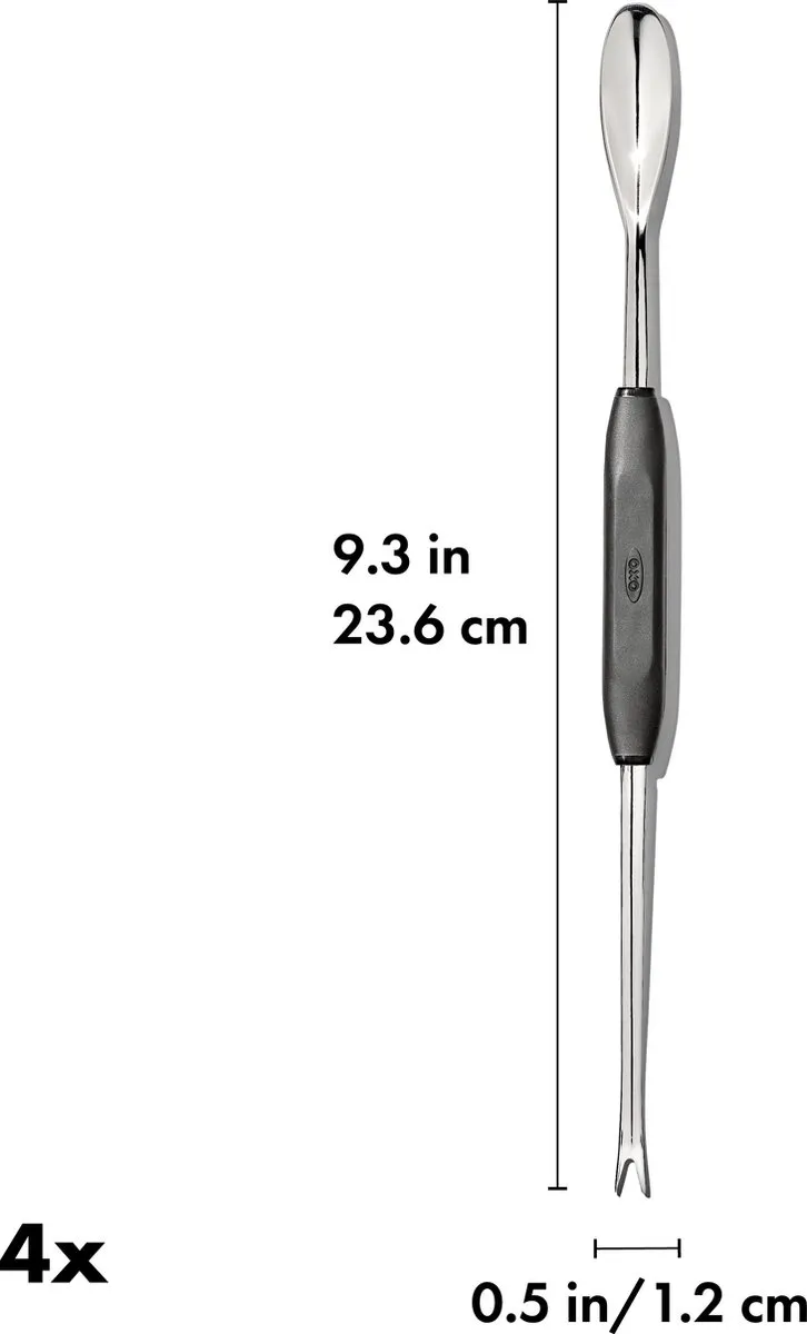 OXO Kreeftenvork Set - 4 Stuks - Grijs/Zwart