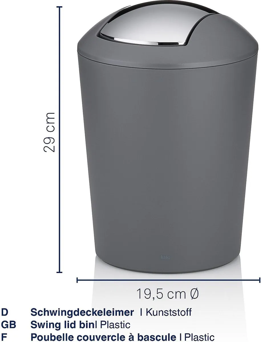 Kela Marta Afvalemmer Swing 1,7L - Wit