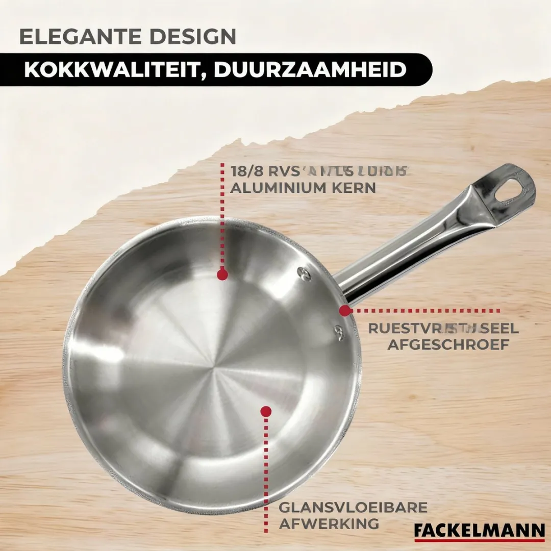 Fackelmann 9354150 Kookset - 3 Pannen & 3 Potten + 6 Gereedschap