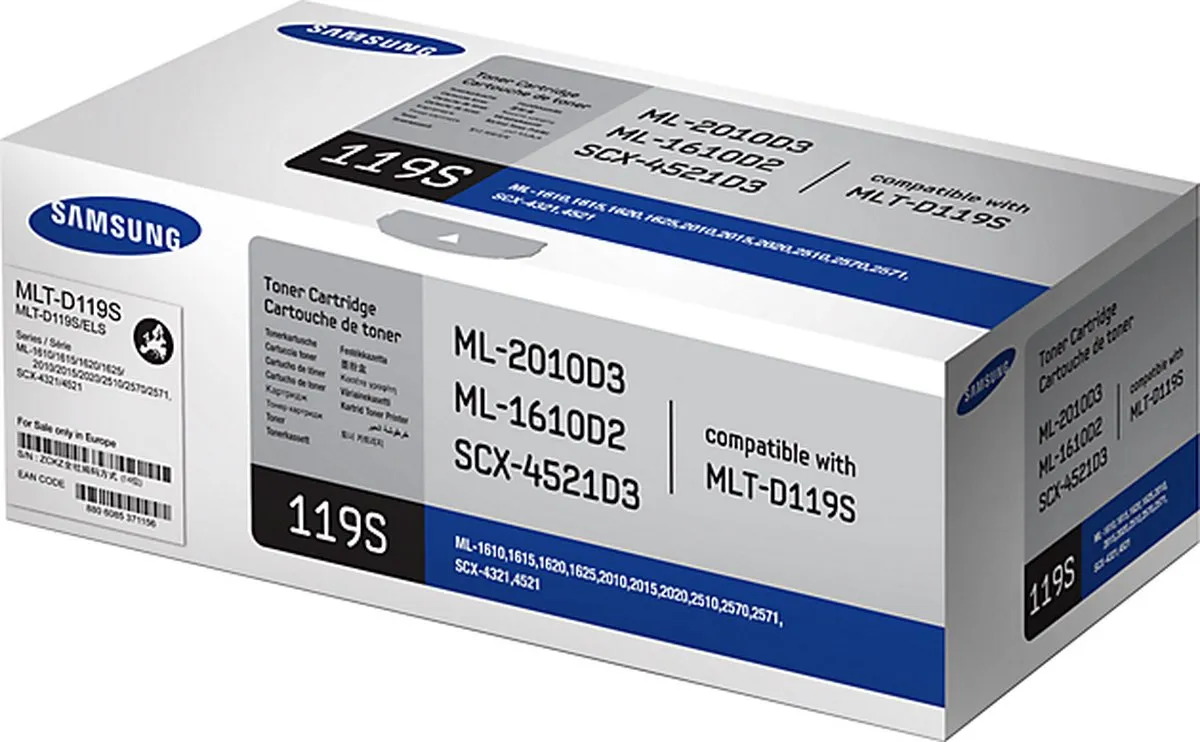 Samsung MLT-D119S/ELS Toner - Zwart - 2.000 Pagina's