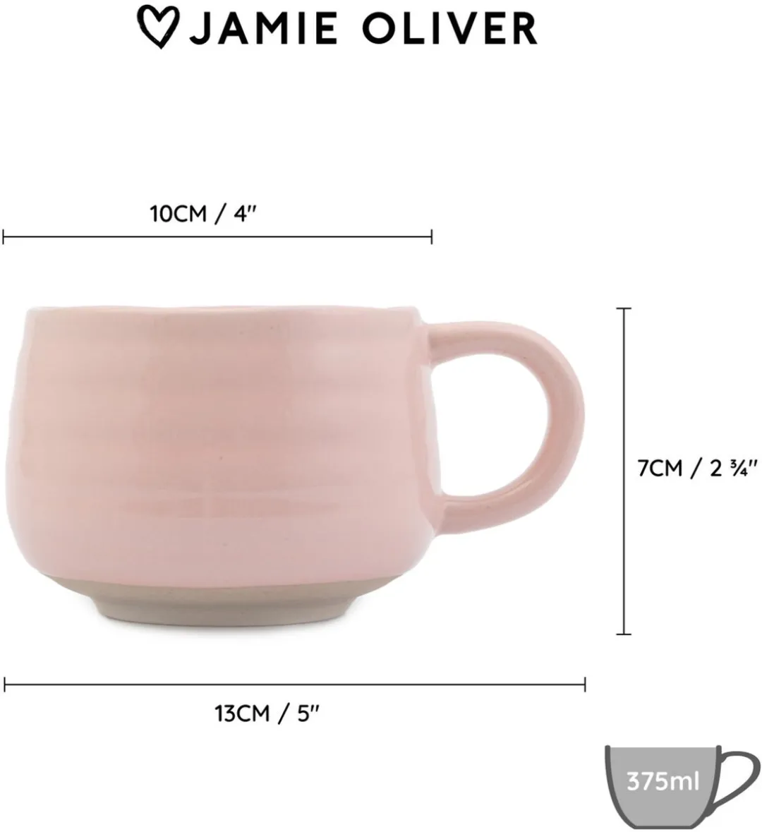 Jamie Oliver Cosy Cuppa Mok - Roze 375ml