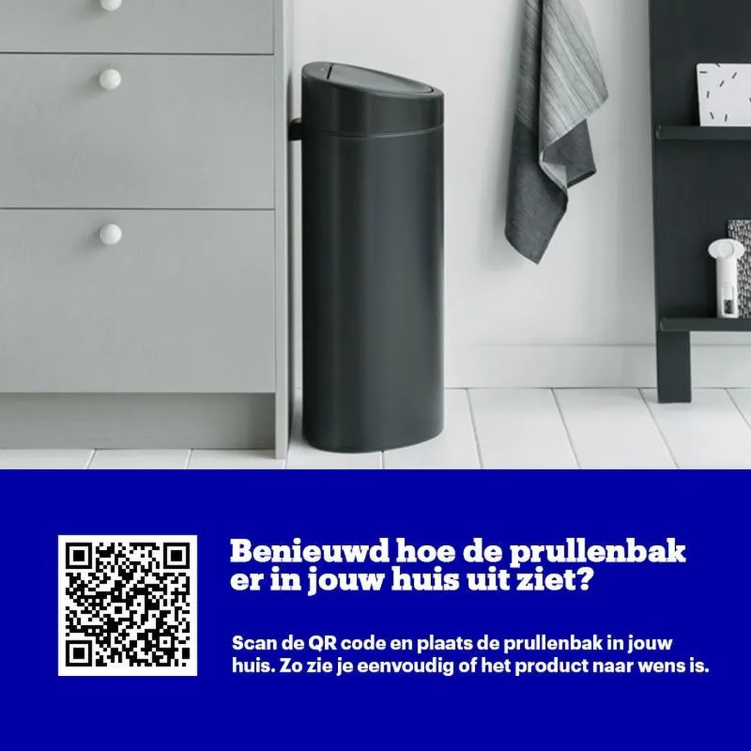 Brabantia Touch Bin Prullenbak 40L - Matt Black