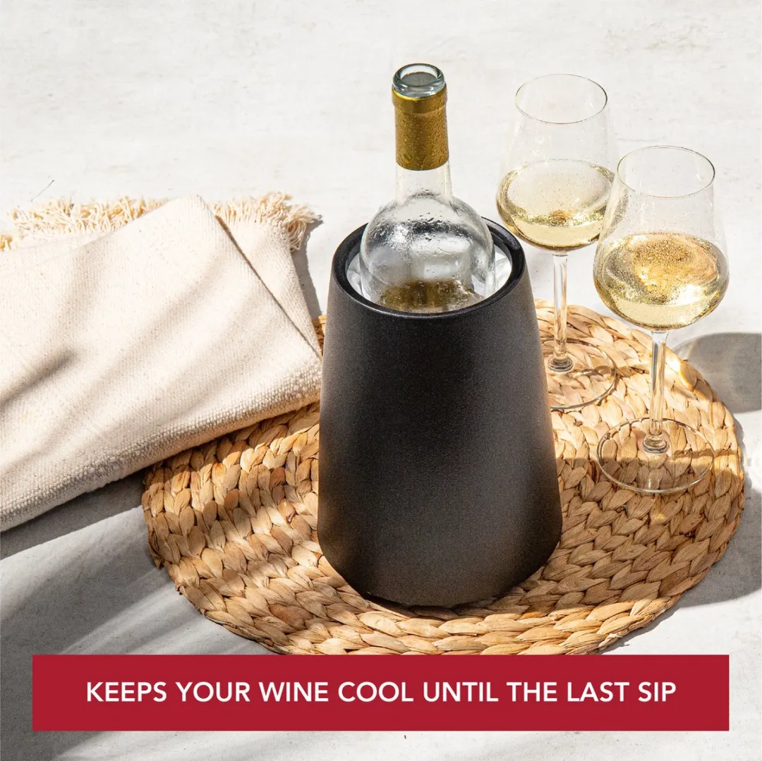 VacuVin Active Cooler Wine Elegant - Zwart