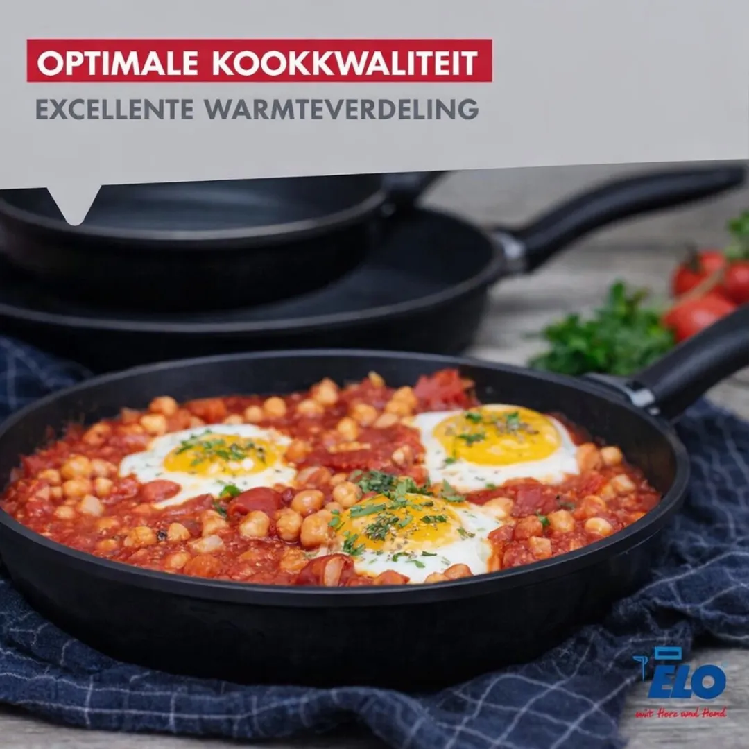 Fackelmann Elo 9904950 Anti-Aanbak Koekenpansset 28 & 32cm - Zwart - afbeelding 6 van 6