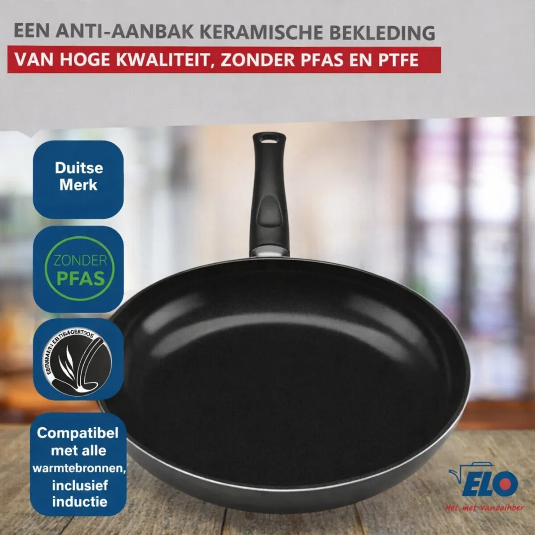 Fackelmann Elo 9745050 Keukenset 6-delig - Inductie - Zwart