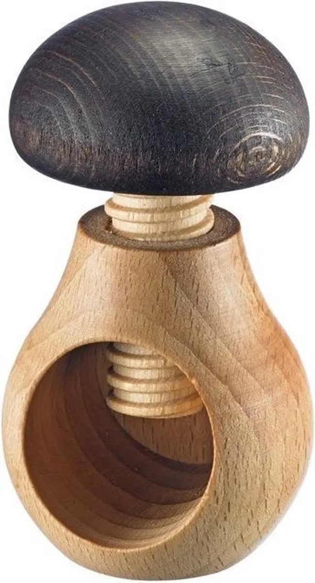 Westmark Notenkraker, paddenstoelvormig ontwerp, hoogte: ca. 9,5 cm, beukenhout, Holzi, 16772270