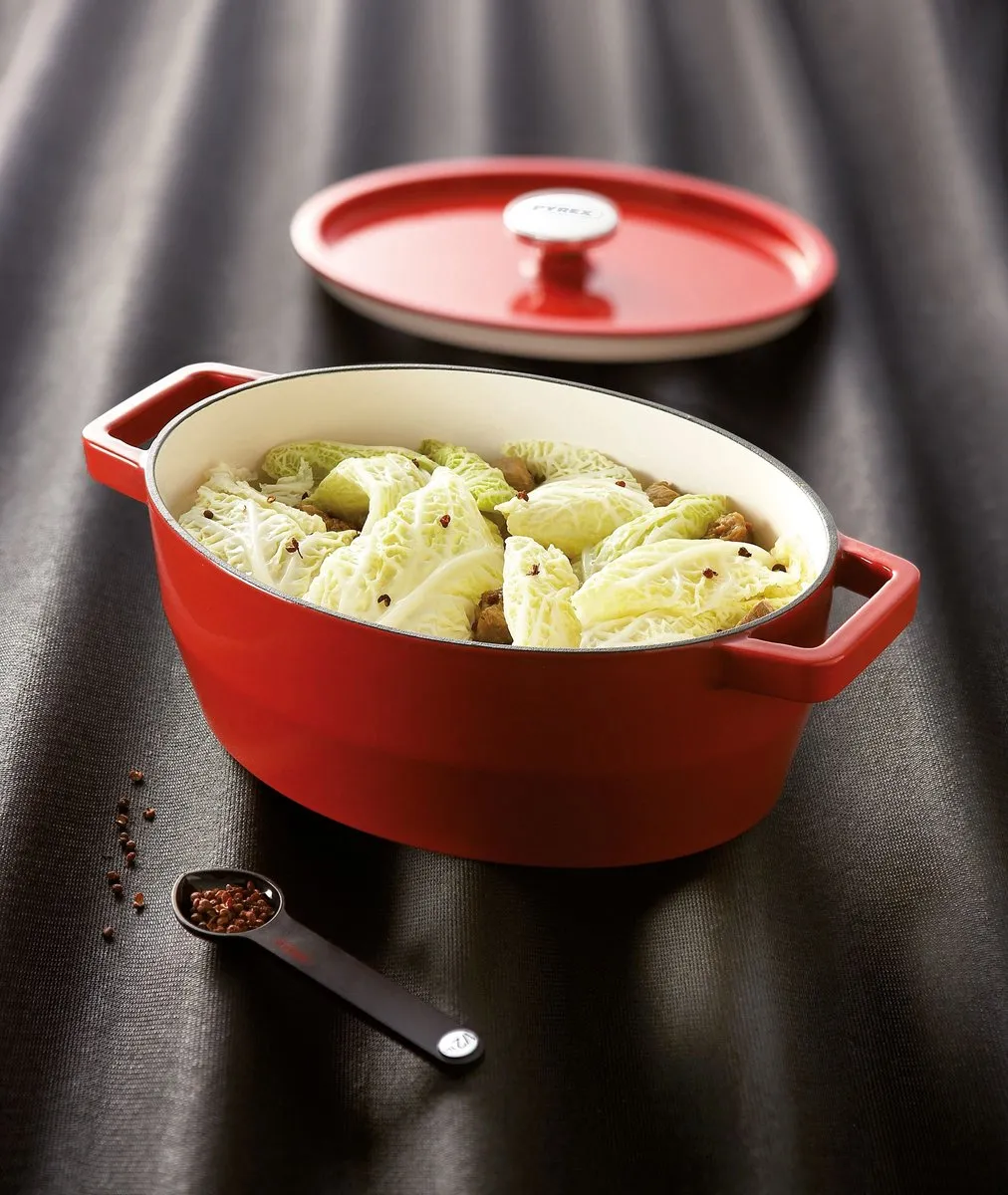 Pyrex Slowcook Braadpan Ovaal 5,8L - Rood