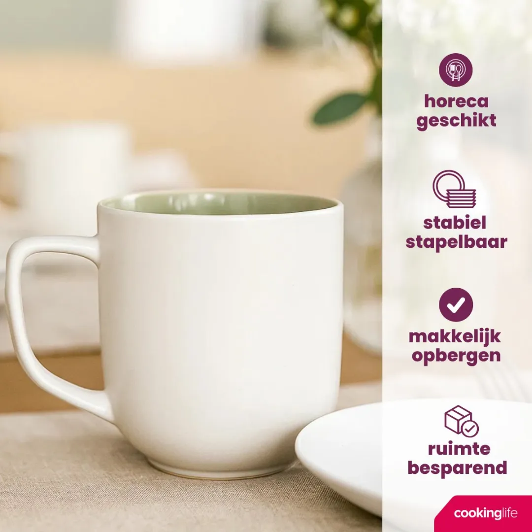Cookinglife Mokken Groen 390ml - 6 Stuks