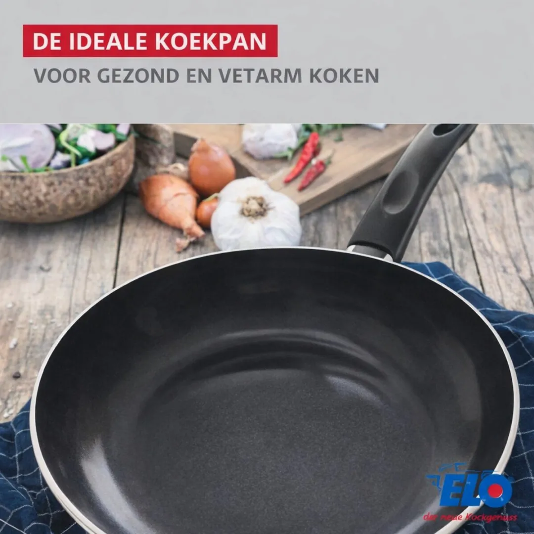 Fackelmann Elo Prima Keukengerei Set 6-delig - 2 Koekenpannen 20/28cm + 4 Steelpannen 12-24cm - Roestvrij staal