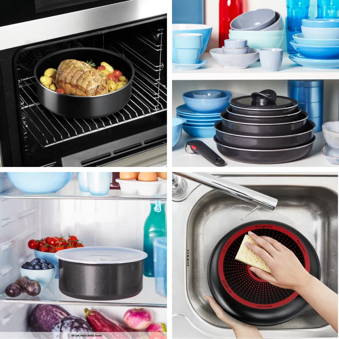 Lagostina Ingenio Easy Start Pannenset 13-delig - Zwart