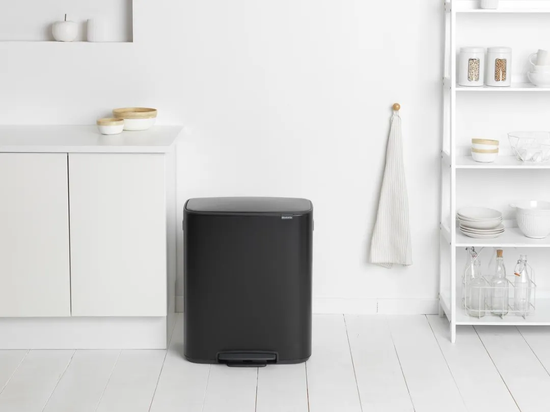 Brabantia Bo Prullenbak 60L - 1 vak - Matt Black