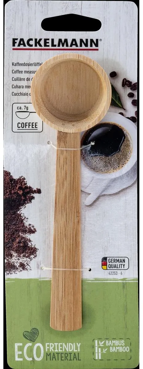 Fackelmann 9321350 Bamboe Koffiemaatlepels - 2 Stuks