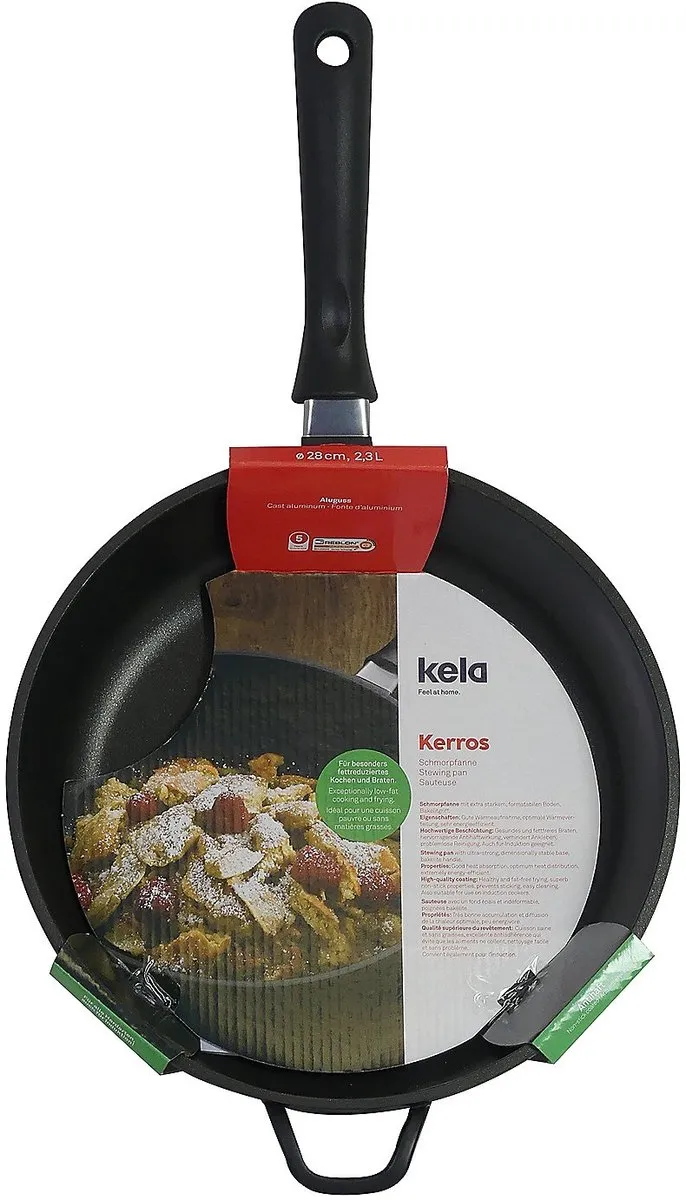 Kela Hapjespan 28cm - 2.3L - Zwart