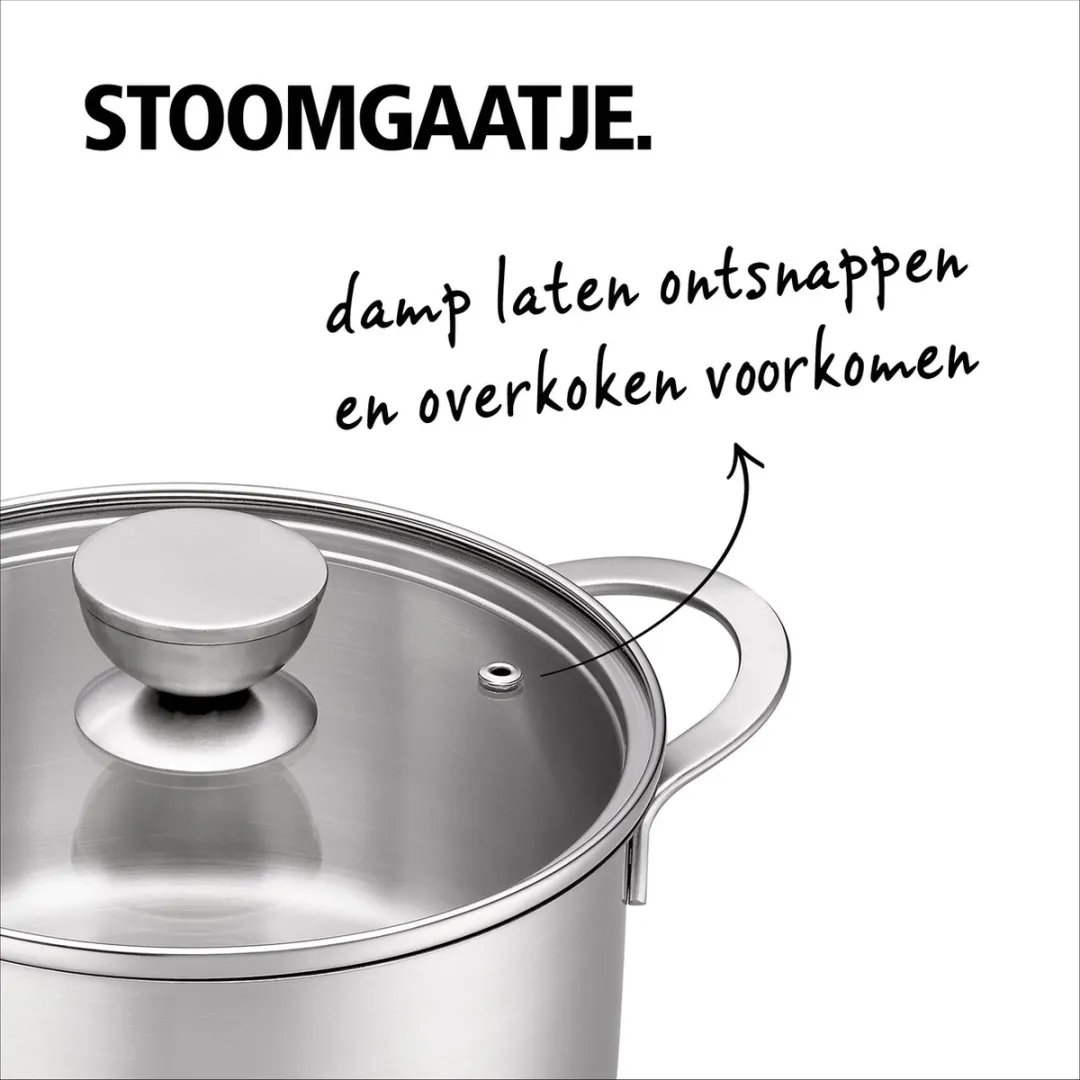Brabantia Futura Recycled Kookpannenset 4-delig - Zilver
