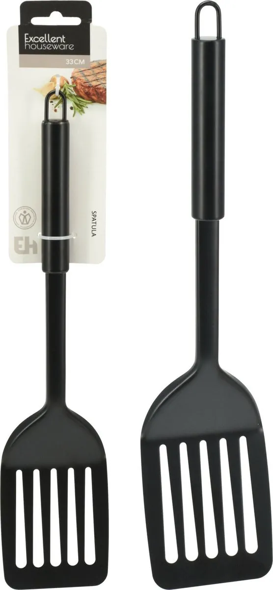Excellent Houseware Bak Spatel 33cm - Zwart RVS