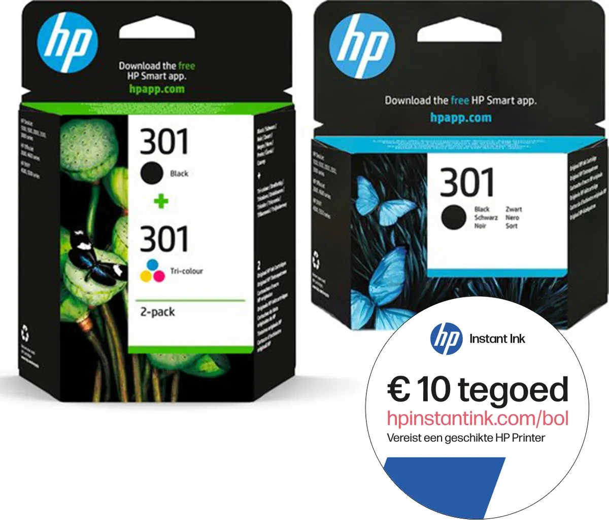HP 301 N9J72AE & CH561EE Inktcartridges