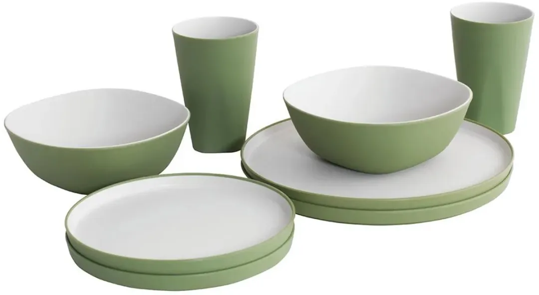 Outwell Gala 2 Person Dinner Set - 8-delig - Schaduwgroen