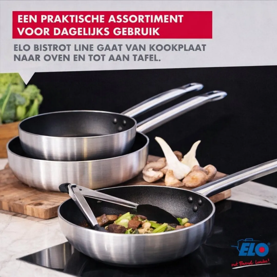 Fackelmann Elo 9804050 Set Aluminium Pannen - 2 Stuks - 32cm - Glas/Zwarte Deksel