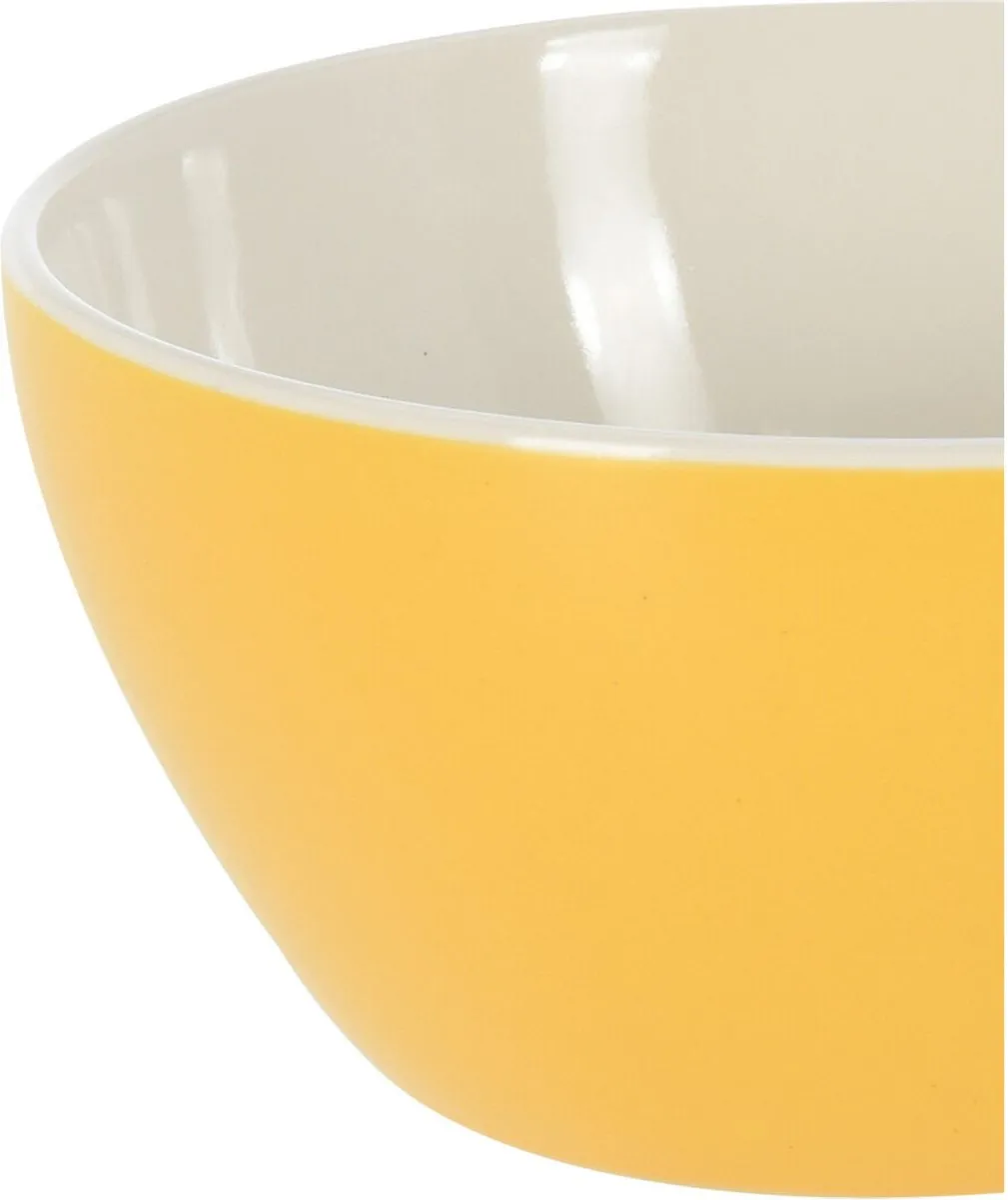 Excellent Houseware Acapulco Soepkommen - Geel - Ø14cm