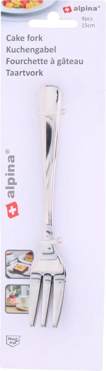 Alpina RVS Taartvorkjes - 28 Stuks - 15cm
