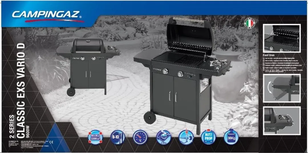 Campingaz 2 Series Classic EXS Vario Gasbarbecue 2100cm² - Antraciet