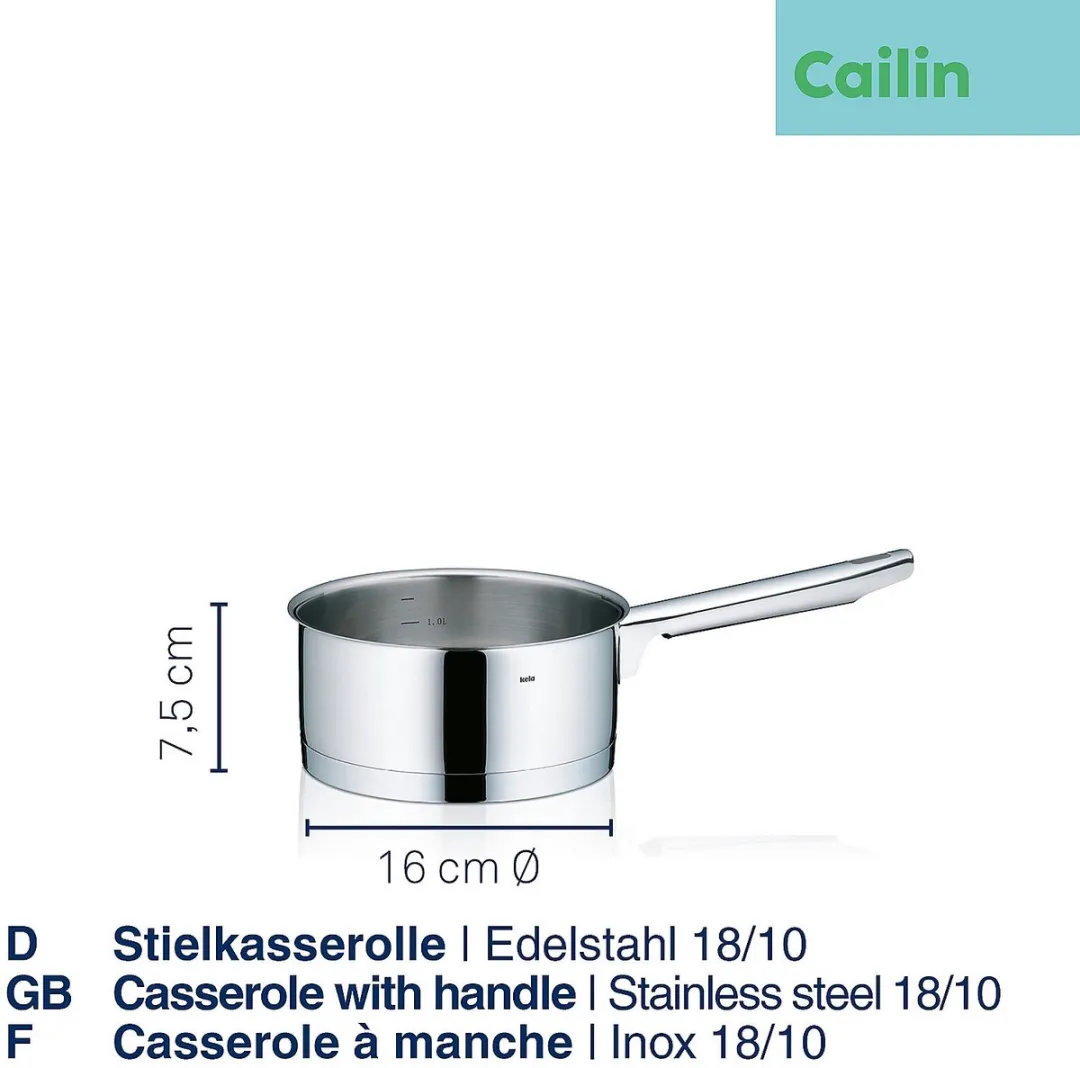 Kela Cailin Steelpan 16cm - 1L - Zilver
