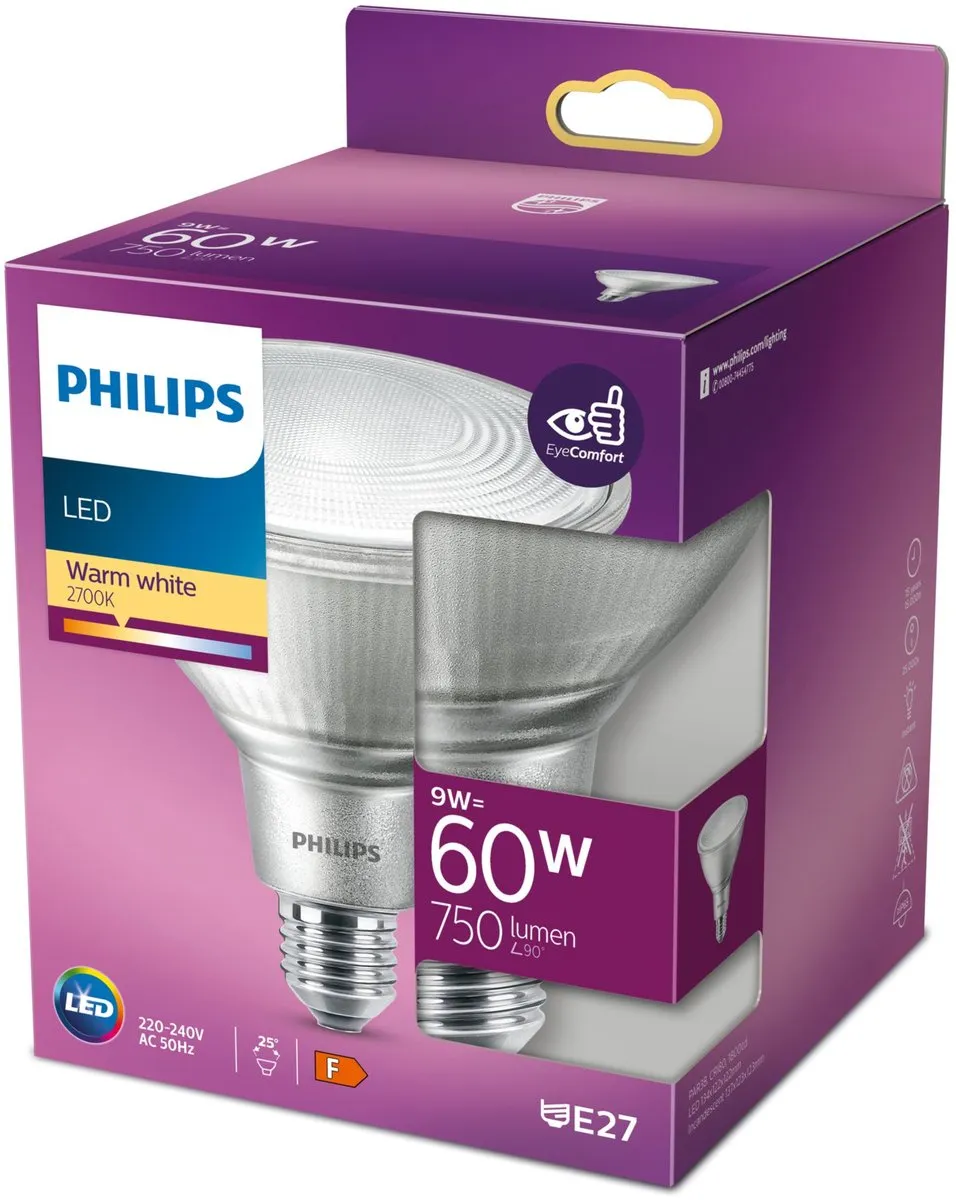 Philips LED-lamp E27 9W Warmwit - 2700K