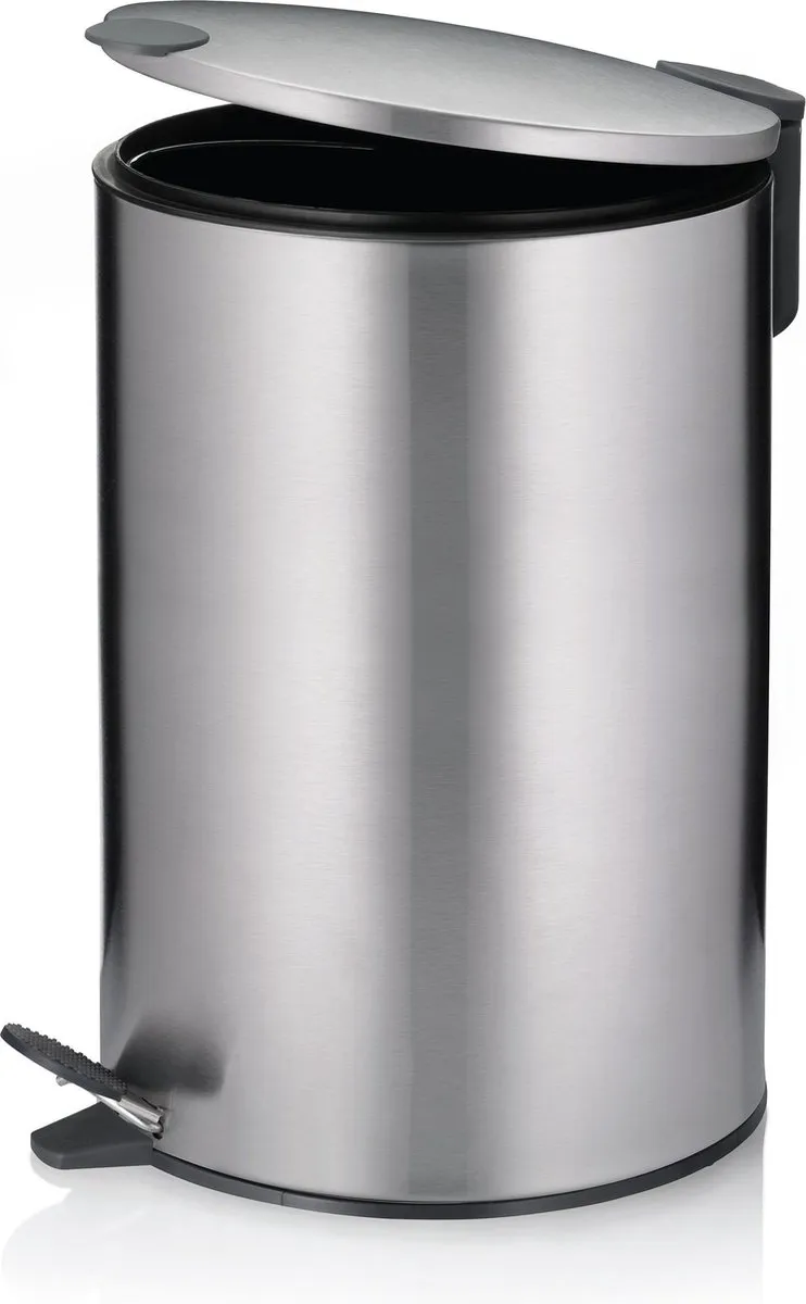 Pedaal Afvalemmer, 12 L, Zilver - Kela | Mats
