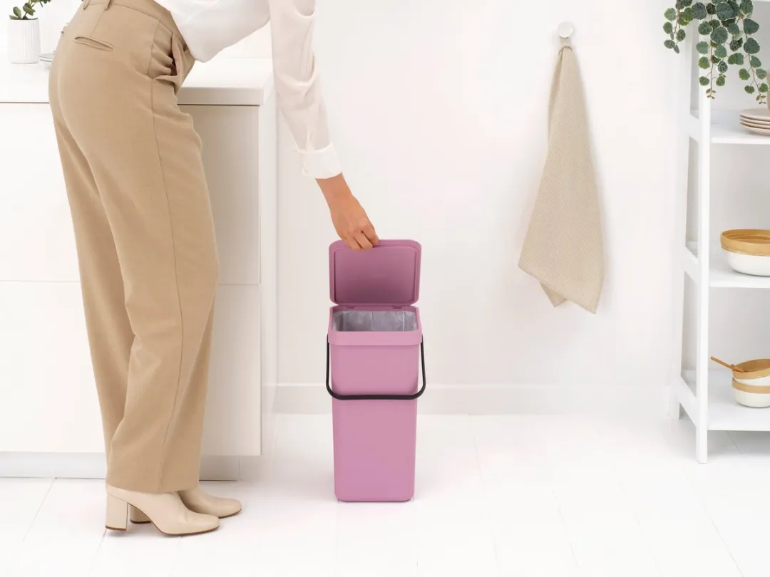 Brabantia Sort & Go Prullenbak 16L - Lilac Pink