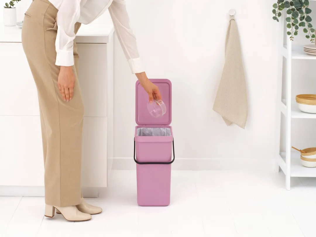Brabantia Sort & Go Prullenbak 16L - Lilac Pink