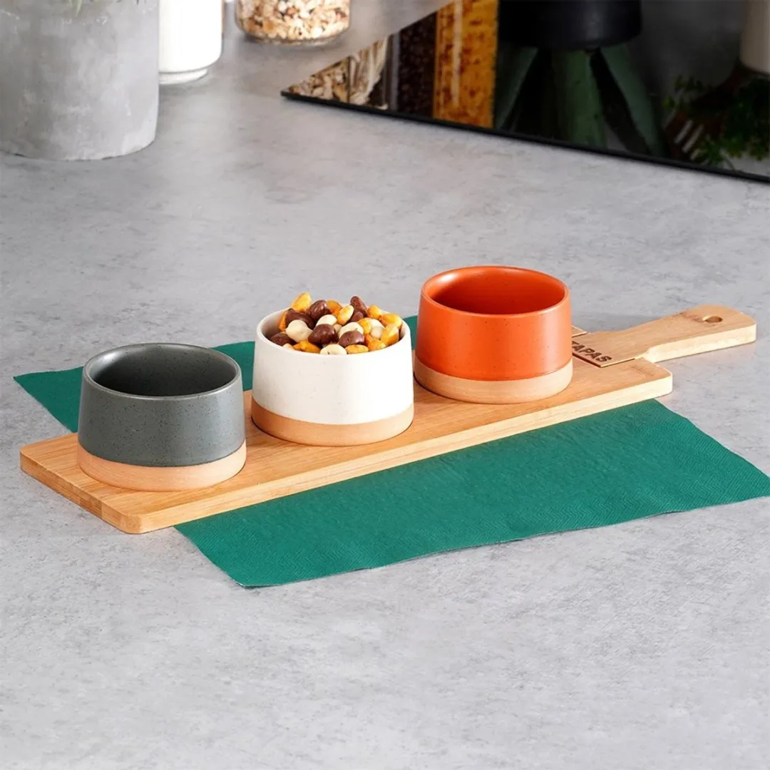 Excellent Houseware Amuseschaaltjes Set Keramiek - 4 Stuks
