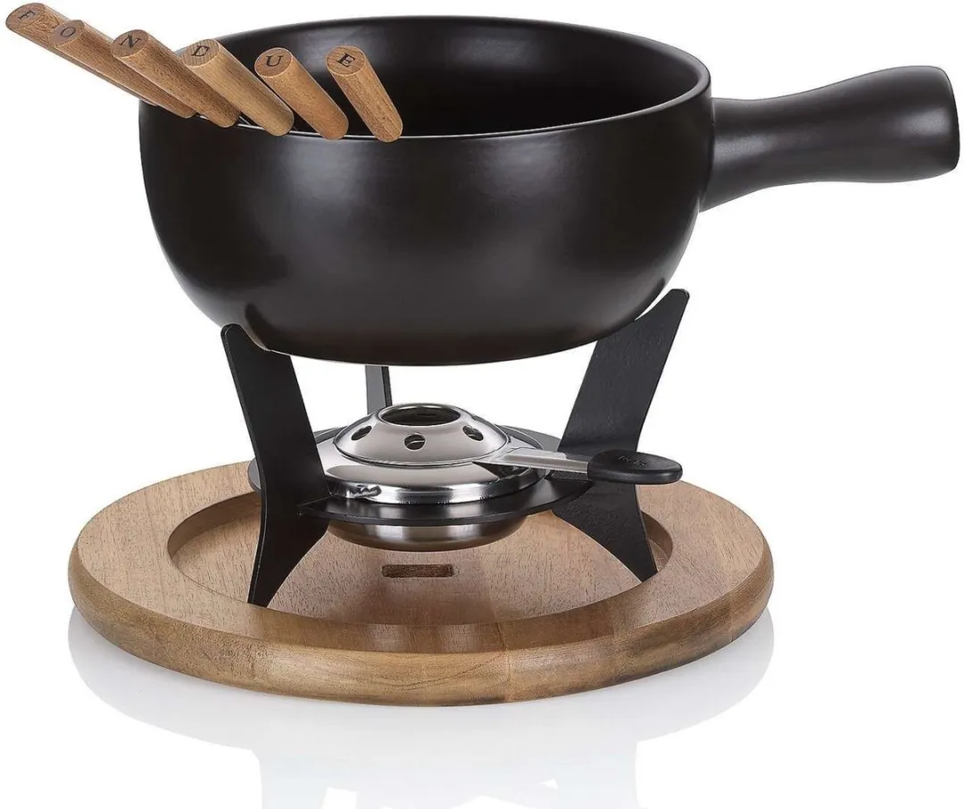 Kela Fondueset Keramiek Zwart 25cm 2L