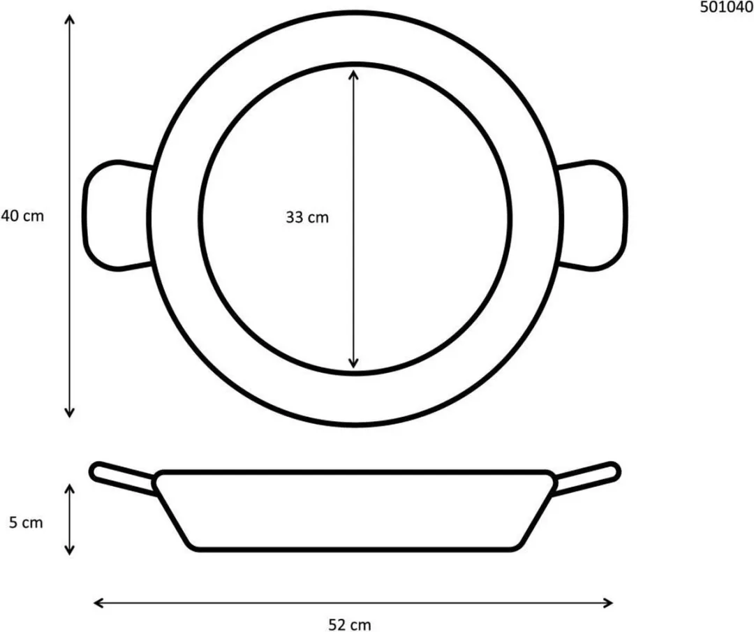 Ibili Paellapan 40cm - Antraciet