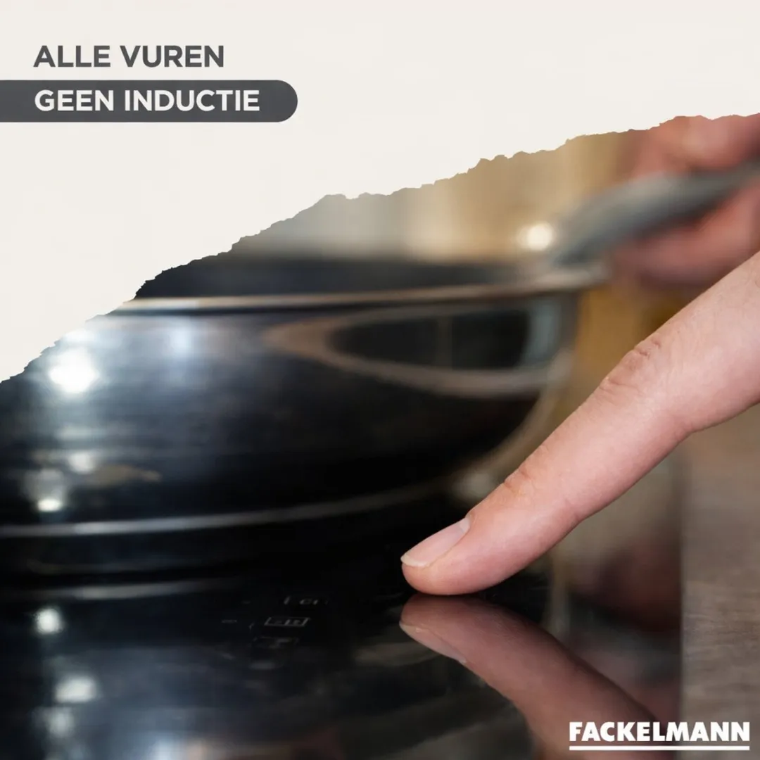 Fackelmann 9444650 Set Roestvrij Staal - 2+3 Pannen 12-28cm + 6 Keukengerei - Inductie
